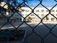 Mesh fence around commercial premises in Edinburgh